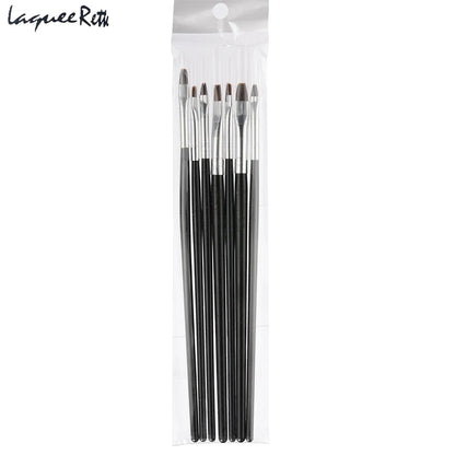7Pcs/Set Nail Art Design Brush Acrylic Nail Art Brush Kit Set UV Gel Brush Nail Art Tool