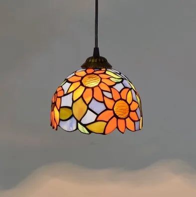 Colorful Mediterranean Style Moroccan Lamp Stained Glass Shade Mosaic LED Pendant Light for dining room bar lighting