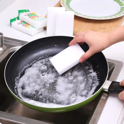 10Pcs Multi-function Magic Melamine Sponge Eraser Cleaner Cleaning Sponges Kitchen Bathroom 100x60x20mm