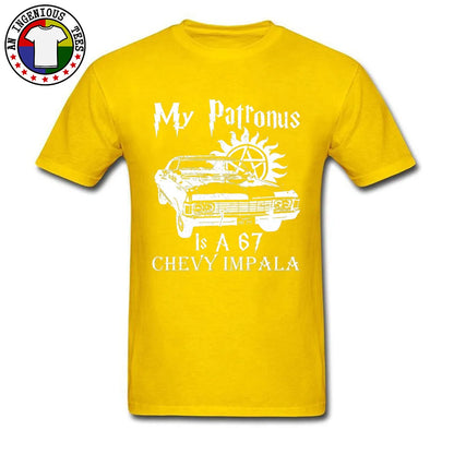 Car Styling Mens T-Shirt SUPERNATURAL Patronus Tshirts For Men New Arrival Fashion Casual Clothes Sweatshirt Summer/Autumn