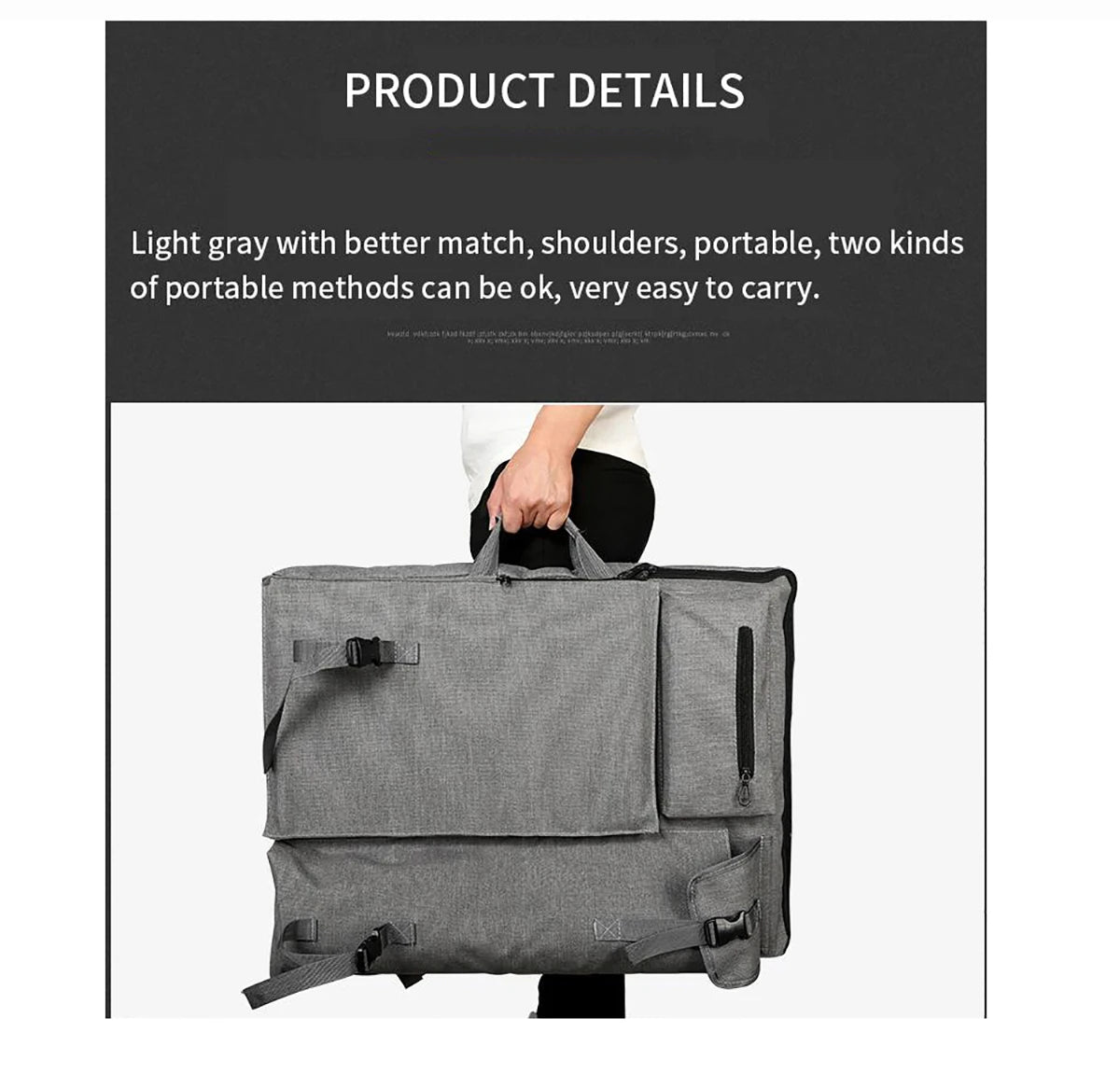 Large Art bag for drawing board painting set travel sketch bag for sketching tools Canvas painting art supplies for artist