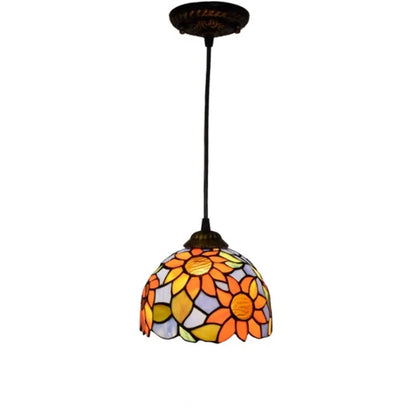 Colorful Mediterranean Style Moroccan Lamp Stained Glass Shade Mosaic LED Pendant Light for dining room bar lighting