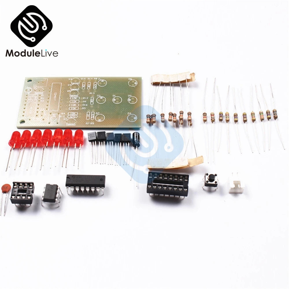Electronic Dice  CD4017 NE555 LED Module DIY Kit 5mm Red LED 4.5-5V ICSK057A Electronic Module Fun Diy Electronic