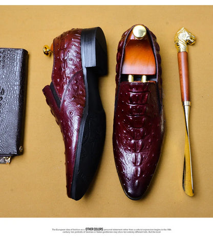 Genuine Leather Oxford Office Shoes Luxury Dress Shoes Slip on Wedding Shoes For Men