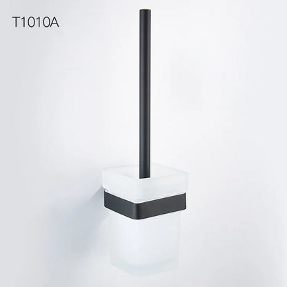 Bathroom Accessories Set Matt Black Finish Wall Toilet Paper Holder Towel Bar Shelf Brush Holders Bath Hardware Set 10 Choice