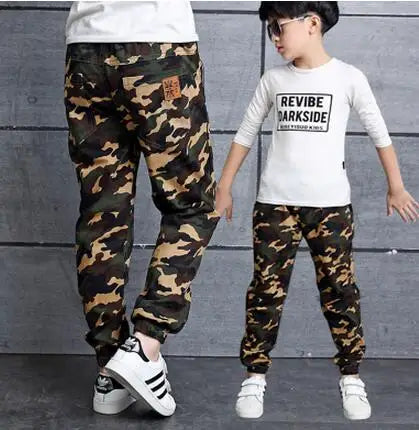 2022 Boys Camouflage Joggers Casual Cargo Pants for Boys Kids Cotton Trousers Clothes Teenage Boys Joggers Clothing 3-14 Years