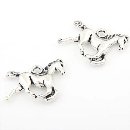 25pcs Tibetan Silver Color Animals Horse Charms Pendants Jewelry Making DIY Craft Charm Handmade Crafts A2418