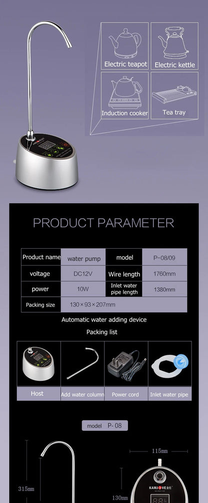 Electric Water Dispenser Drinking Water Pump Desktop Water Dispenser Intelligent Bottled Water Electric Water Press Pump 12V