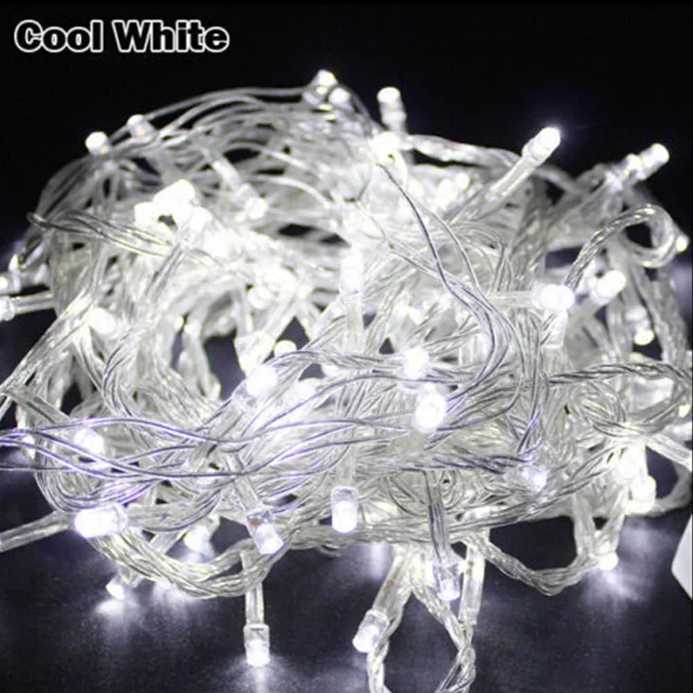 LED String Lights Holiday Lighting 10M 100LEDs AC110V/220V EU Xmas Wedding Party Christmas Decorations Light Fairy Garland Lamps