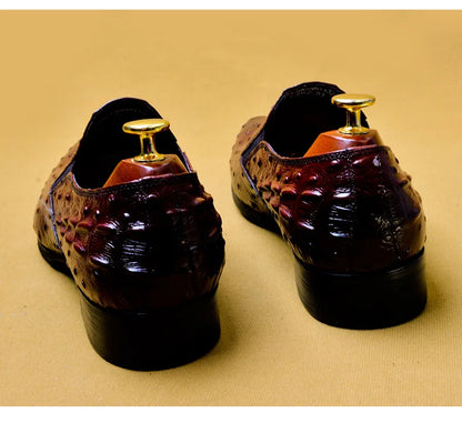 Genuine Leather Oxford Office Shoes Luxury Dress Shoes Slip on Wedding Shoes For Men