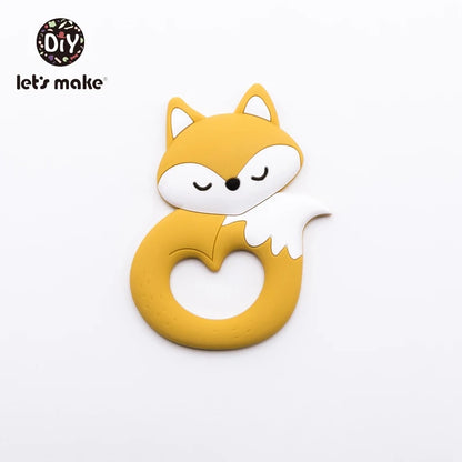 Baby Teether Food Grade Silicone Teethers Cartoon Animals Duck DIY Nursing Teething Pacifier Clip Baby Toy Teething Accessories