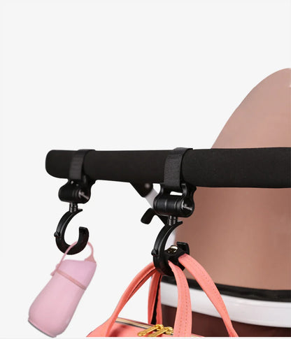 Sunveno Baby Stroller Hooks Pram Rotate 360 Diaper Bag Hanger Baby Kids Activity Gear Stroller Accessories 2pcs/set