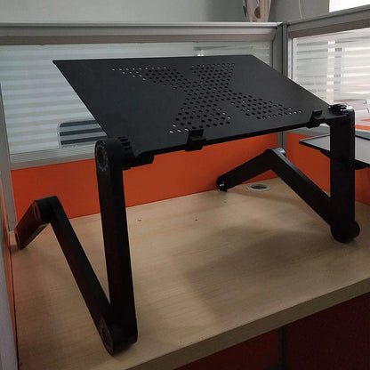 Laptop Table Stand With Adjustable Folding Ergonomic Design Stand Notebook Desk  For Ultrabook, Netbook Or Tablet With Mouse Pad