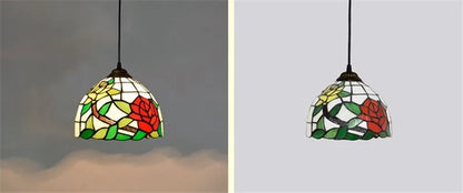 Colorful Mediterranean Style Moroccan Lamp Stained Glass Shade Mosaic LED Pendant Light for dining room bar lighting