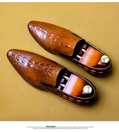 Genuine Leather Oxford Office Shoes Luxury Dress Shoes Slip on Wedding Shoes For Men