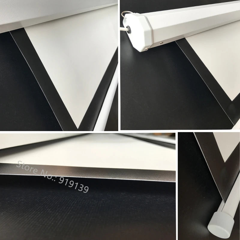 3D Electric Projector Screen 100 Inches 4:3 Projection Screens Fabric 80x60inch For HD Beamer Cinema Office School Classroom