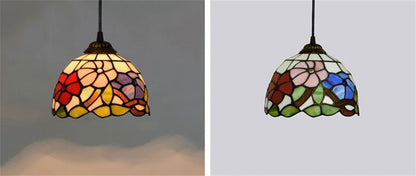 Colorful Mediterranean Style Moroccan Lamp Stained Glass Shade Mosaic LED Pendant Light for dining room bar lighting
