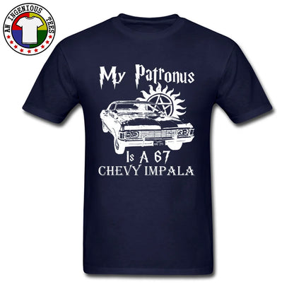 Car Styling Mens T-Shirt SUPERNATURAL Patronus Tshirts For Men New Arrival Fashion Casual Clothes Sweatshirt Summer/Autumn