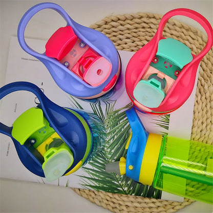 480ml Water Bottle With Straw Kids Girls Portable Travel Bottles Gym Sports Fitness Cup Summer Cold Water Juice Drinking Bottle