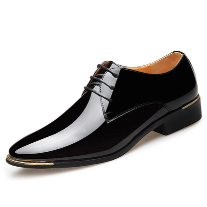 Patent Leather Men Dress Shoes 2021 New Brand Men's Business Shoes Italian Style Fashion Men Wedding Shoes Male Footwear 38-47
