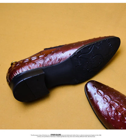 Genuine Leather Oxford Office Shoes Luxury Dress Shoes Slip on Wedding Shoes For Men