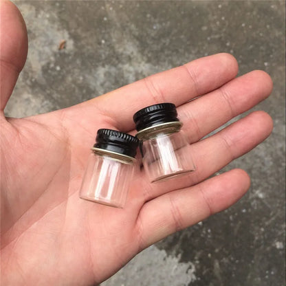 22*30*14mm 5ml Glass Bottles With Aluminium Cap Small Transparent Mini Empty Glass Jars Bottles Botellas 100pcs