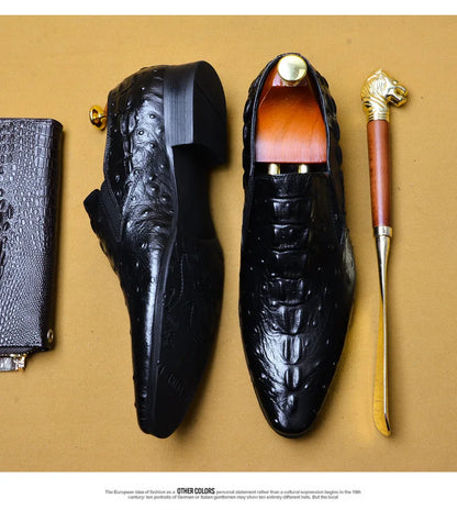 Genuine Leather Oxford Office Shoes Luxury Dress Shoes Slip on Wedding Shoes For Men