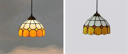 Colorful Mediterranean Style Moroccan Lamp Stained Glass Shade Mosaic LED Pendant Light for dining room bar lighting