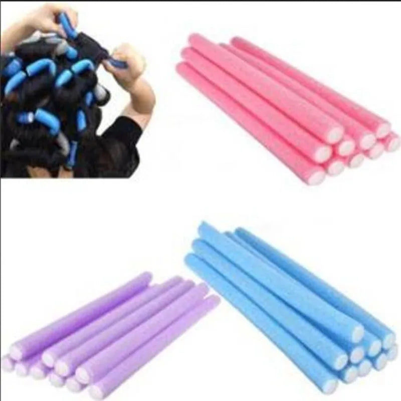 New Professional 12 Pcs Curler Hairdressing Tool Soft DIY Sponge Hair Styling Foam Hair Rollers Styling tool