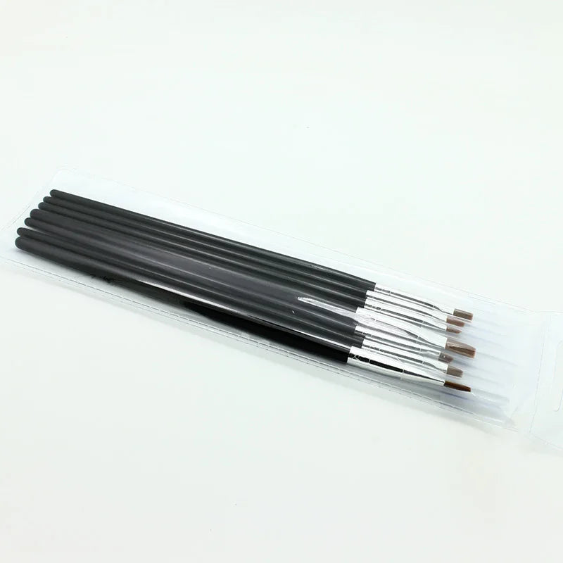 7Pcs/Set Nail Art Design Brush Acrylic Nail Art Brush Kit Set UV Gel Brush Nail Art Tool