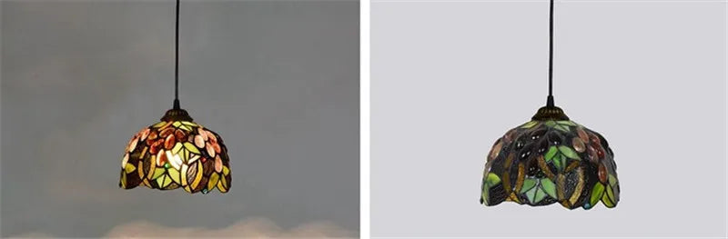 Colorful Mediterranean Style Moroccan Lamp Stained Glass Shade Mosaic LED Pendant Light for dining room bar lighting