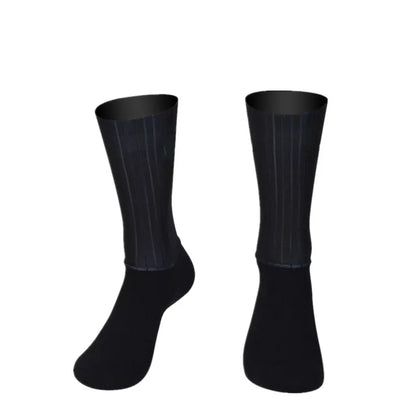 Anti Slip Silicone Summer Aero Socks Whiteline Cycling Socks Men Bicycle Sport Running Bike Socks Calcetines Ciclismo