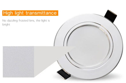 Led Downlight 3W 5W 7W 9W 12W 15W 18W AC 220V 230V 110V  Ceiling Bathroom Lamps Living Room Light Home Indoor Lighting