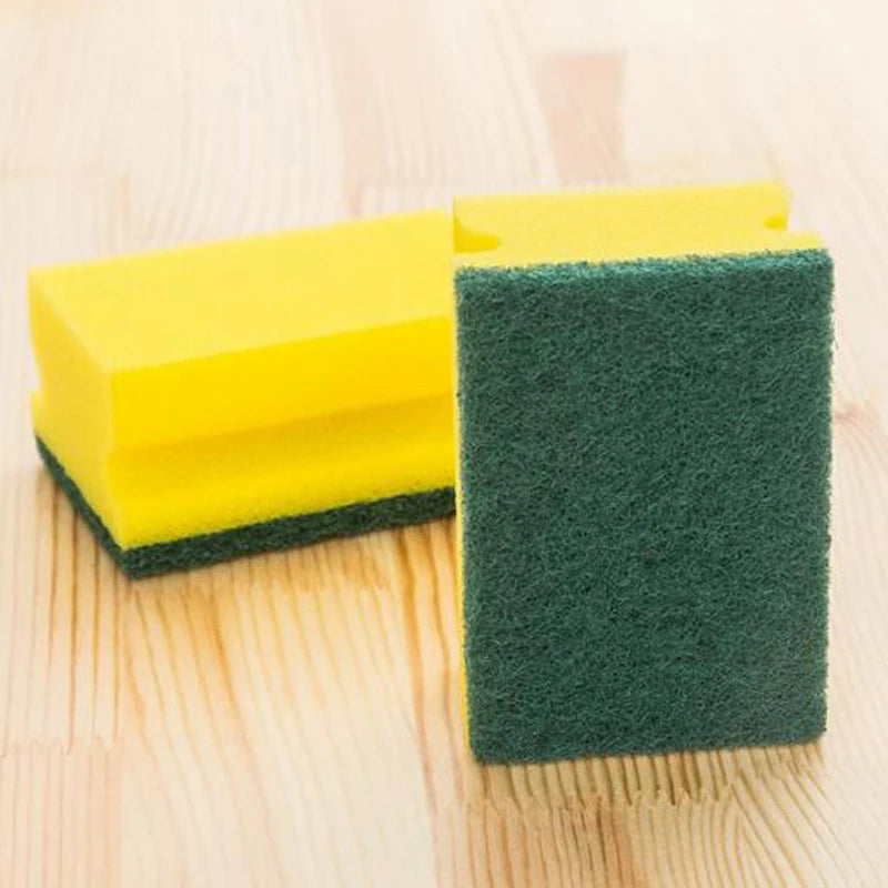 3Pcs Sponge Dishwasher Magic Eraser Cleaning Cloth Melamine Cotton Sponge Holder Brush For Kitchen Cleaning Tools