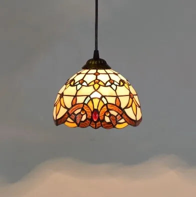 Colorful Mediterranean Style Moroccan Lamp Stained Glass Shade Mosaic LED Pendant Light for dining room bar lighting
