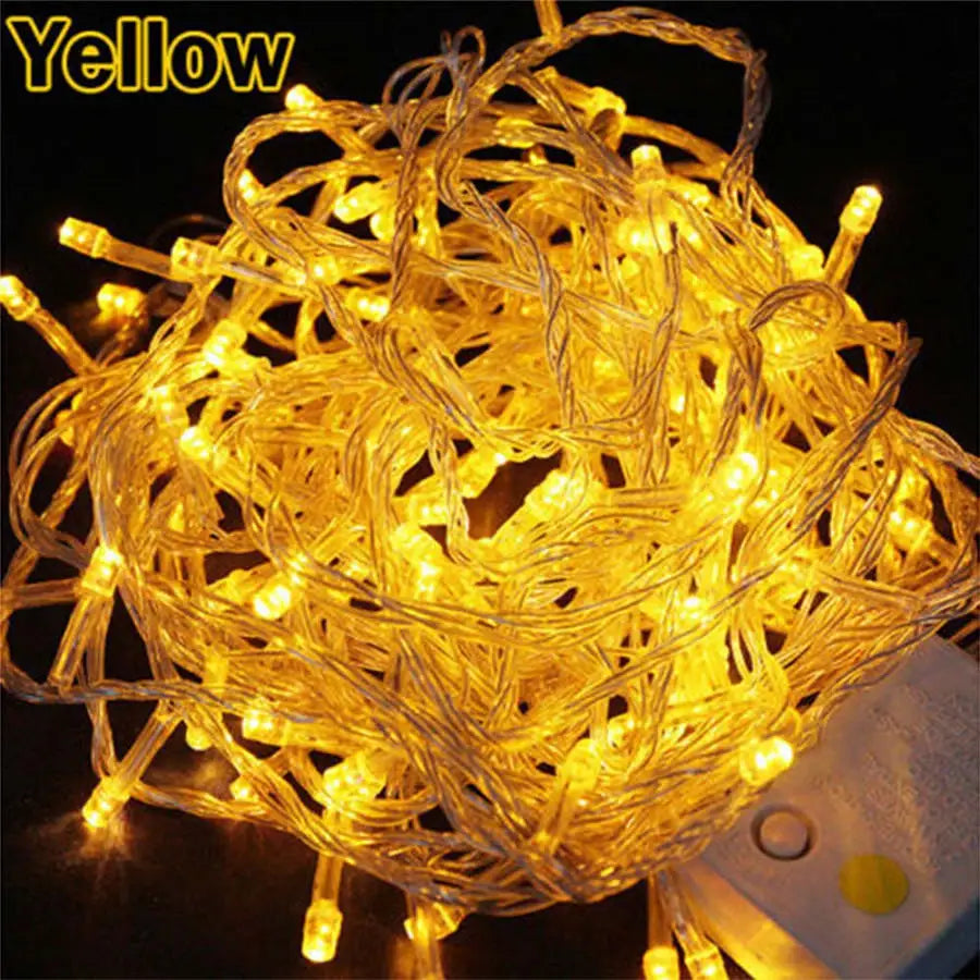 LED String Lights Holiday Lighting 10M 100LEDs AC110V/220V EU Xmas Wedding Party Christmas Decorations Light Fairy Garland Lamps