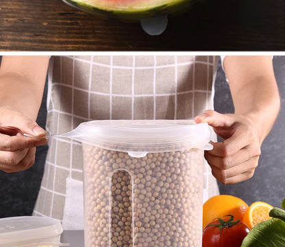 6pcs Reusable Silicon Stretch Lids,Universal Silicone Food Cover ,Silicone Lids For Food Cookware Bowl Kitchen Accessories