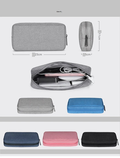 Charging Cable Organiser Hard Drive Bag Electronics Accessories Storage Case for Charger, Adaptors or for Nintendo Switch