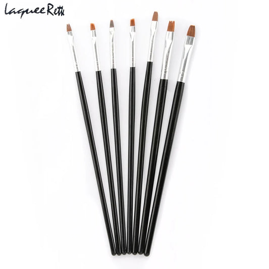 7Pcs/Set Nail Art Design Brush Acrylic Nail Art Brush Kit Set UV Gel Brush Nail Art Tool