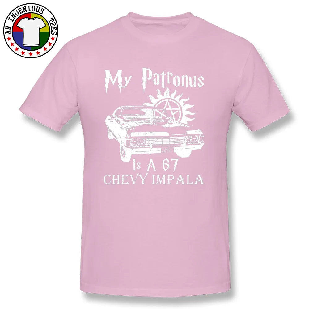 Car Styling Mens T-Shirt SUPERNATURAL Patronus Tshirts For Men New Arrival Fashion Casual Clothes Sweatshirt Summer/Autumn