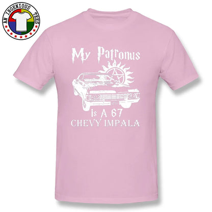 Car Styling Mens T-Shirt SUPERNATURAL Patronus Tshirts For Men New Arrival Fashion Casual Clothes Sweatshirt Summer/Autumn