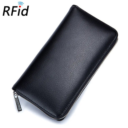 Women RFID Blocking Wallet Genuine Leather Anti Theft 36 Card Holders Women Wallets With Phone Case Clutch Bags Coin Purse Girl