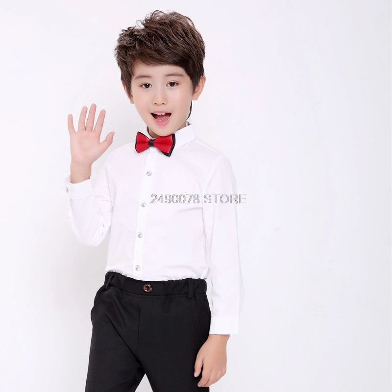 Boys Blouses Dress Shirts boys long sleeve Children Shirt Baby Kids Wedding Clothes Boys Formal Dress Shirts Boys Tops
