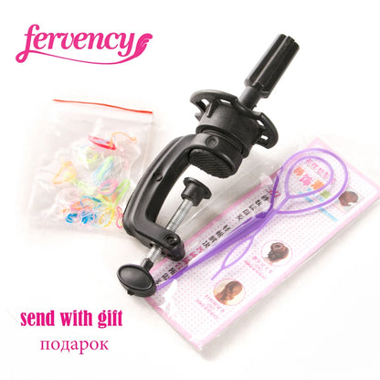 Human Hair Head Dolls for Hairdressers 16'' Brown Training Head Professional Mannequin Can be Curled with Gift