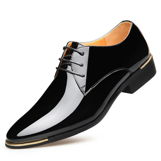 Patent Leather Men Dress Shoes 2021 New Brand Men's Business Shoes Italian Style Fashion Men Wedding Shoes Male Footwear 38-47