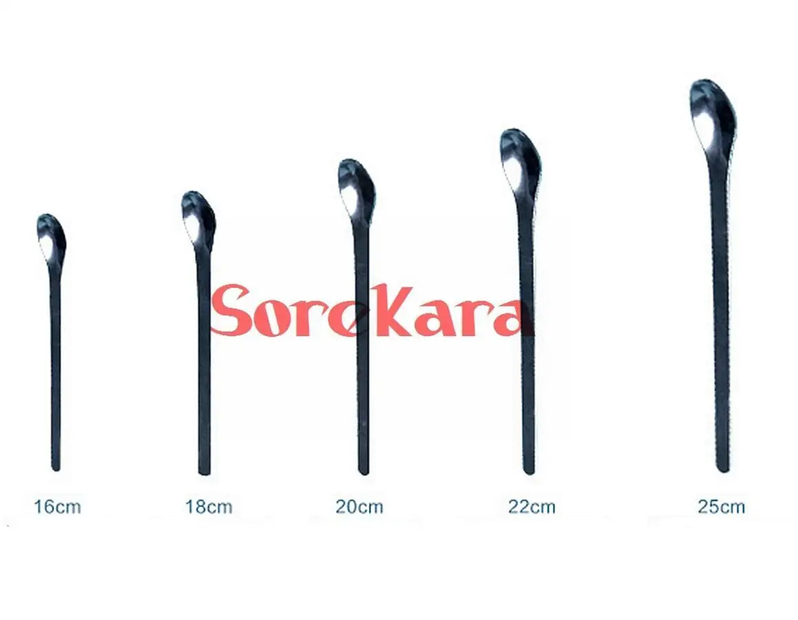 Length 16mm 18mm 20mm 22mm 25cm Stainless Steel Medicinal Spoon Ladle Pharmacy Lab Supplies
