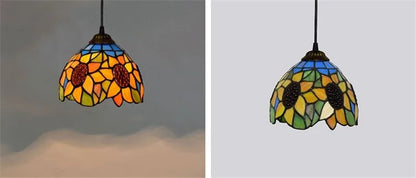 Colorful Mediterranean Style Moroccan Lamp Stained Glass Shade Mosaic LED Pendant Light for dining room bar lighting