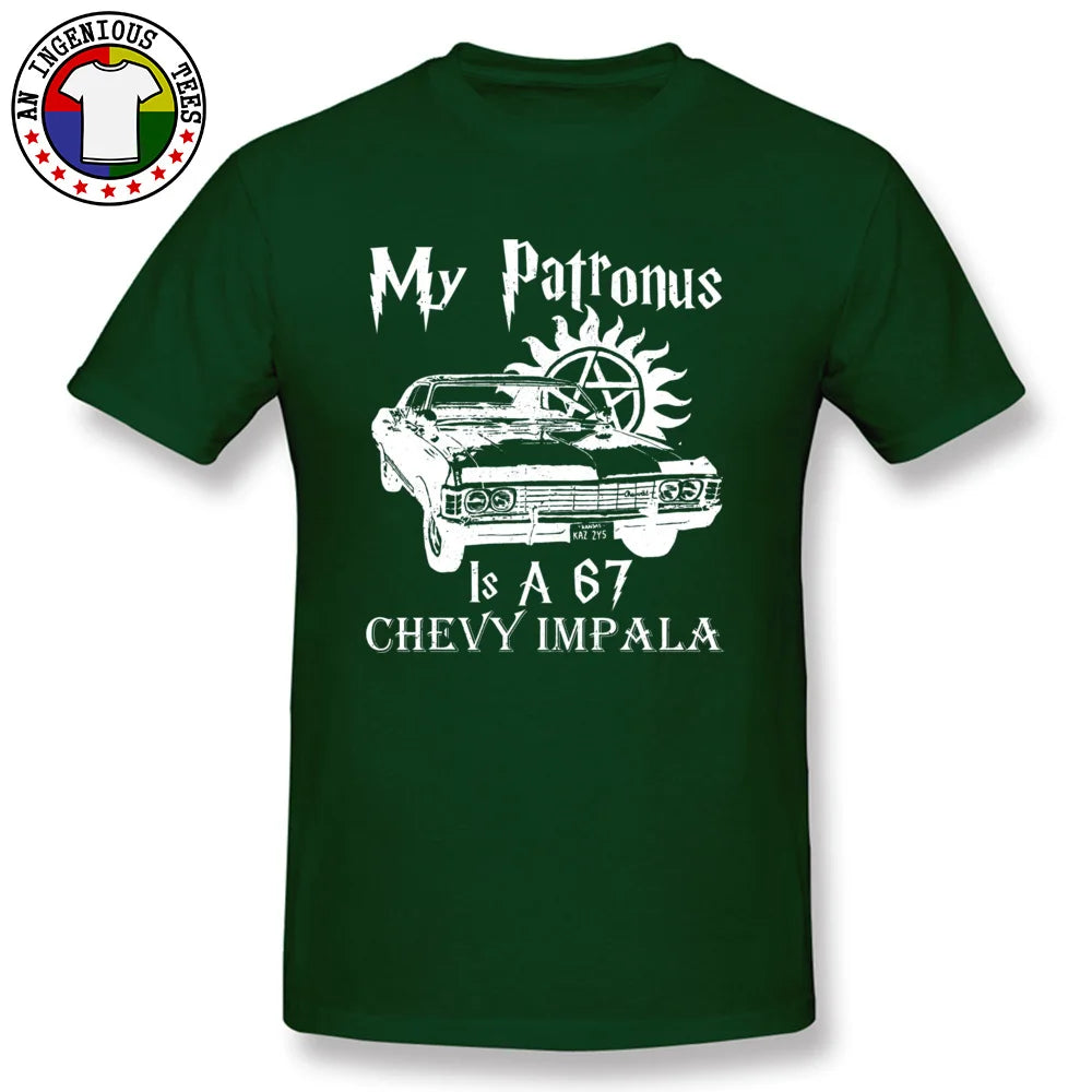 Car Styling Mens T-Shirt SUPERNATURAL Patronus Tshirts For Men New Arrival Fashion Casual Clothes Sweatshirt Summer/Autumn