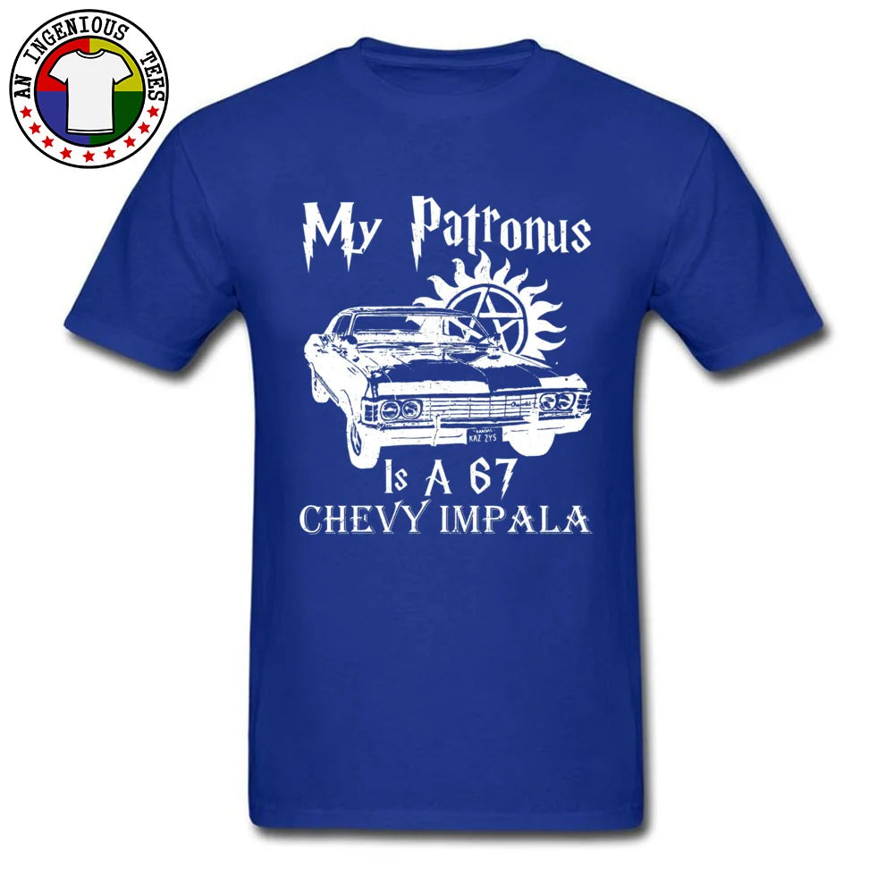 Car Styling Mens T-Shirt SUPERNATURAL Patronus Tshirts For Men New Arrival Fashion Casual Clothes Sweatshirt Summer/Autumn