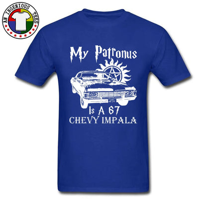 Car Styling Mens T-Shirt SUPERNATURAL Patronus Tshirts For Men New Arrival Fashion Casual Clothes Sweatshirt Summer/Autumn